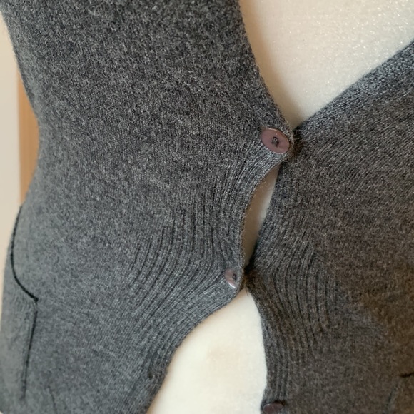 Max Studio Dark Grey Soybean Cashmere Blend Cardigan - size small - Picture 2 of 12